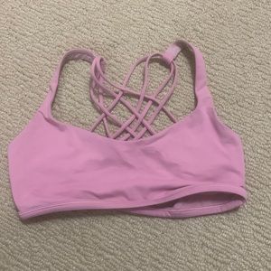 Lululemon free to be wild bra mauve/light pink size 8